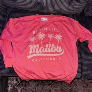 Pink Malibu Beach Life Sweatshirt